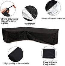 Silvotek Coperture per divani da Giardino a Forma di L - coperture per arredo Giardino a Forma di L,210D copridivano per Esterno a Forma di L
