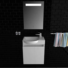 Alpenberger - Lavandino con mobiletto, colore: Bianco lucido