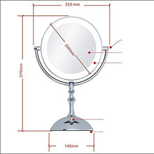Trucco specchio con luci Specchio per il trucco con stand naturale Ligh Bianco Ligh 2-in-1 Specchio cosmetico girevole con luce a LED e magnificatiowith Specchio ingranditore LED LED 3 con luce per il