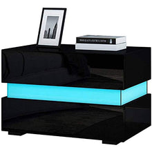 Comodino Lucido Comodino LED (nero)