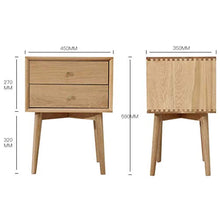 H-CAR Comodino Comodino Comodino Camera da Letto Comodino Moderno Nordico in Quercia con Gambe in Legno Organizer Storage Unit