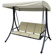 VERDELOOK Amalfi, Dondolo a 3 posti, Struttura in Acciaio, 178x113x165 cm, Beige