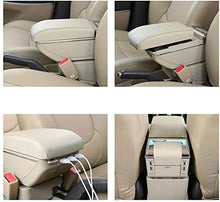 LANCHUN Armrest for N ISSAN SYLFHY 2006-2016 BRACCIATORE ARBREST Box Auto Centro Console Console Braccio Braccio con Funzione di Changing 7 Porte USB Double-Space (Color : Beige)