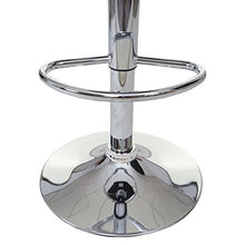 Mendler Set 2X sgabelli Lounge HWC-G87 Ecopelle Base cromata Grigio Bianco