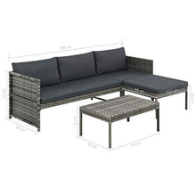 vidaXL Divani Set da Giardino 9pz in Polyrattan Grigio Canapè Sofa da Giardino - Arredi Casa