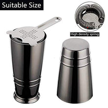 YLJB Strumenti per La Preparazione di Cocktail Black Placcato Boston Cocktail Shaker Bar Set: Shaker Tin, Cocktail Strointer, Double Jigger, Versatore per CenaMisurazione