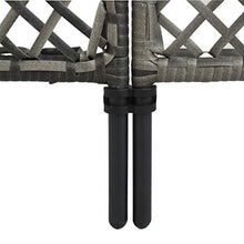 FAMIROSA Paravento a 4 Pannelli in Polyrattan Antracite 240x200 cm