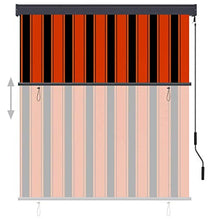 vidaXL - Tenda avvolgibile per esterni, 140 x 250 cm, arancione e marrone