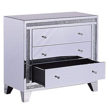 Beliani Credenza Moderna Specchiata Glam 3 Cassetti Effetto Diamante Contay