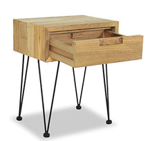 Pissente - Comodino con piede in metallo, per divano, rustico, tavolo da casa, hotel, ufficio, 40 x 30 x 50 cm