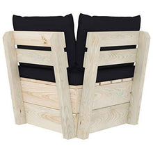 vidaXL Divano Angolare da Giardino su Pallet e Cuscini Legno di Abete - Arredi Casa