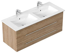 Mobile bagno ,lavabo Villeroy & Boch Venticello 130cm rovere chiaro,doppio