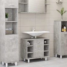 vidaXL Armadio da Bagno Grigio Cemento 60x32x53,5 cm in Truciolato