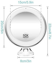 Specchio Specchi per Il Trucco 10x LED LED 10x giratura a 360 Gradi