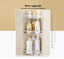 Contenitore angolare per doccia, a 3 ripiani, per bagno, bagno, doccia, accessori da bagno, portasapone e shampoo