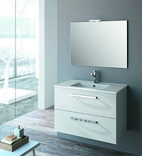 cygnus bath Legno, bagno Sospeso Nevada Colore Bianco (Solo Mobile), specchio E Applique non inclusi. Misure necessarie per lavabo 80 cm larghezza E 45 cm profondità