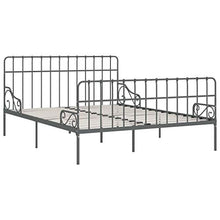 SKM Giroletto con Doghe Grigio in Metallo 200x200 cm