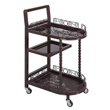 ZHFZD Carrello con Staffa in Metallo, Carrello per Parrucchiere per Parrucchiere Parrucchiere Strumento Medico 52 × 36 × 83 cm (Colore: Marrone)