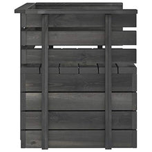 FAMIROSA Set Divani da Giardino su Pallet 7 pz Legno Pino Grigio Scuro-3754