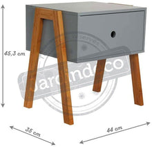 Home Deco Factory Tavolo, MDF, Grigio, 44 x 35 x 45,30 cm