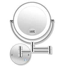 HGXC Specchio per Il Trucco 5X Specchi da Barba a Parete Specchio ingranditore da Bagno con luci e ingrandimento