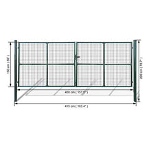 taofuzhuang Cancello a Rete per Giardino 415 x 200 cm / 400 x 150 cm Articoli di ferramenta Barriere e recinzioni Cancelli