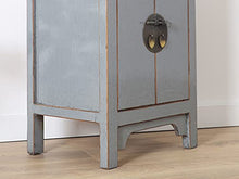 Yajutang Cassettiera cinese comodino in legno massello grigio