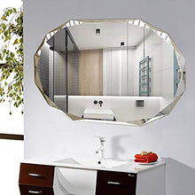 Chenbz Specchio per Il Trucco Minimalista Poligonale, Specchio per Il Bagno Creativo della Parete del Bagno, Specchio del cassettone a Parete