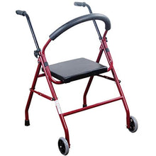 Telaio da passeggio Roller Pieghevole Leggero A Due Ruote con Sedile Imbottito E Maniglie Ergonomiche (Rosso)