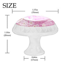 4 maniglie per armadietti, credenze, cassetti, mobili da cucina o camera dei bambini, primavera Sakura Florals rosa romantico ragazza