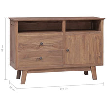 vidaXL Credenza 100x30x68 cm in Legno Massello di Teak