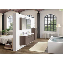 Kit Mobile & lavabo RIHO ENNA 45-SET in legno laccato satinato opaco, 120 x 38 cm, H 53,5 cm