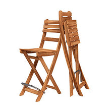 Interbuild, tavolo da bar Chicago in vero legno, 75 cm + 2 sedie da bar