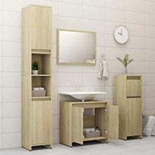 Set di mobili da bagno, in rovere Sonoma Agglomerato