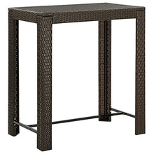 vidaXL Set da Bar da Giardino 7 pz con Cuscini in Polyrattan Marrone