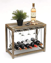 DanDiBo 9202-R - Portabottiglie in legno marrone con ripiano da 47 cm