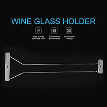 Wateralone - Portabicchieri da vino, in acciaio inox, per cucina, bar, pub, colore: argento