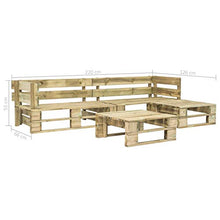 Oushome Set Divani da Giardino con Pallet 4 pz in Legno