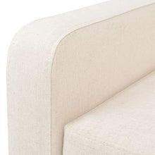 vidaXL Divano a 2 Posti in Tessuto Bianco Crema Comodo Classico Elegante Sofa - Arredi Casa