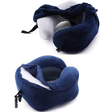 FSGD Cuscino di Corsa, a Forma di U del Collo di Corsa Ufficio Cuscino artefatto da aeromobili Treno Cuscino cervicale Memoria del Cotone Sonno Cuscino a Forma di u