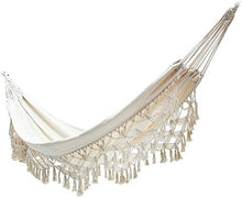 Camping Hammock Boho Style, Brasiliano Deluxe Amaca Letto di camera da letto coperta o albero all'aperto, patio, portico, cortile, spiaggia per campeggio, escursionismo, viaggi, arredamento, durata de