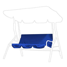 Oumefar Cuscino per Altalena a 3 posti Coprisedile per Altalena Leggero Impermeabile per Cortile per Patio(Dark Blue (Supplier Specification: Blue))