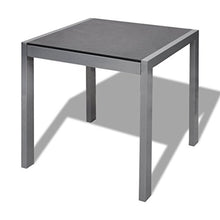 FESTNIGHT Lettino Prendisole/Sedia a Sdraio Set 3 pz in Alluminio Nero