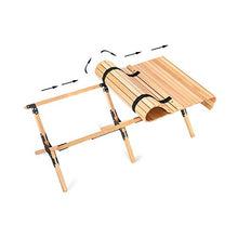 JGHF - Tavolo pieghevole in legno da campeggio, portatile, pieghevole, per picnic, picnic, campeggio, viaggi, barbecue (02)