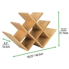 mDesign Scaffale per Bottiglie di Vino e Birra – Pratico portabottiglie in Legno – Organizer in Legno per 8 Bottiglie – Color Naturale