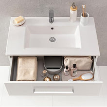 FACKELMANN B.Perfekt - Set di mobili da bagno, 3 pezzi, con mobiletto in ceramica, 100 cm e armadietto a specchio a LED
