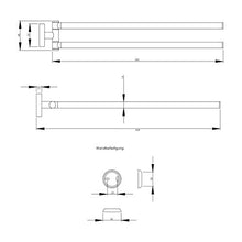 variosan Breda portasciugamani 12036, 2 bracci, cromato
