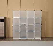 ASUKALE Armadio in plastica portatile con 16 cubi (140 × 35 × 140)