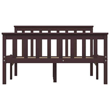 FAMIROSA Giroletto con 2 Cassetti Marrone Scuro Legno di Pino 120x200 cm-0617