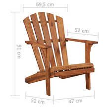 vidaXL Legno Massello Acacia Sedia da Giardino Adirondack Poltroncina Esterni